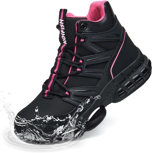 KOIFISH Steel Toe Work Boots for Men Women, Waterproof Lightweight Steel Toe Boots, Air Cushion Industrial Construction Safety Shoes in Saudi Arabia