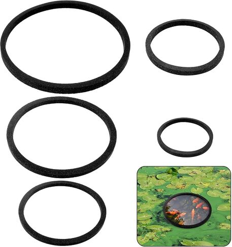 5Pcs Fish Feeding Ring, 5 Sizes Aquarium Floating Plant Corral/Feeding Ring for Fish Tank, Round EVA Aquarium Feeding Rings Filter Out Floating Plants Feeder Accessories (Black) in Saudi Arabia