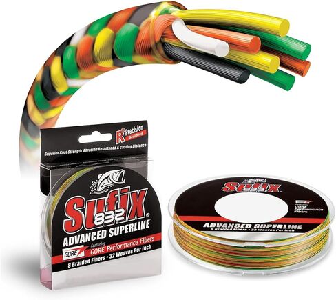 Sufix 832 Advanced Superline Braid, High-Strength Braided Fishing Line with Superior Durability, Fire Tiger, 6 lb in Saudi Arabia