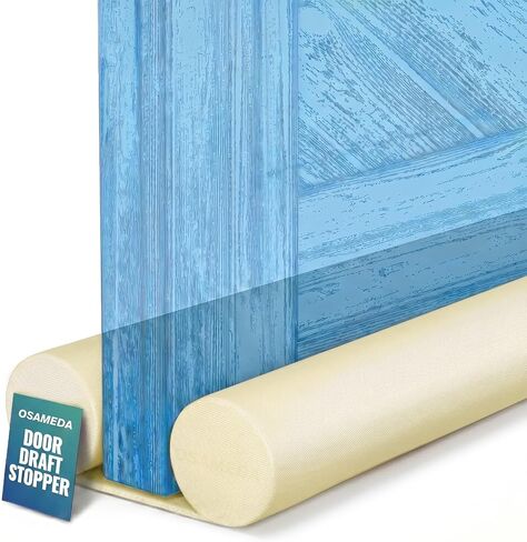 ‌OSAMEDA Door Draft Stopper – 36 Inch Adjustable Under Door Sweep, Noise Blocker & Gap Filler for Bottom of Doors, Blocks Draft & Breeze for Improved Insulation, Black in Saudi Arabia