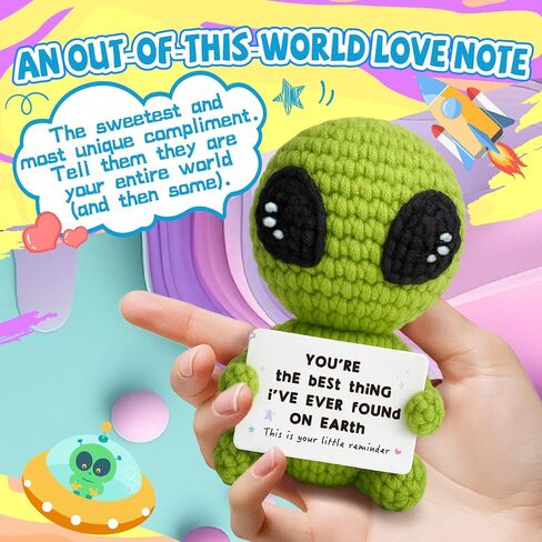 Gifts for Him Her Boyfriend Girlfriend Crochet Alien Valentine's Day Anniversary Birthday Funny Romantic Gift for My Love Men Women Wife Husband Fathers day in Saudi Arabia