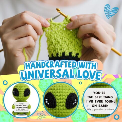 Gifts for Him Her Boyfriend Girlfriend Crochet Alien Valentine's Day Anniversary Birthday Funny Romantic Gift for My Love Men Women Wife Husband Fathers day in Saudi Arabia