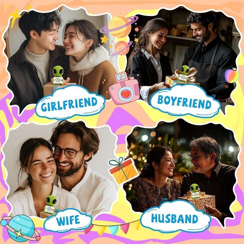 Gifts for Him Her Boyfriend Girlfriend Crochet Alien Valentine's Day Anniversary Birthday Funny Romantic Gift for My Love Men Women Wife Husband Fathers day in Saudi Arabia