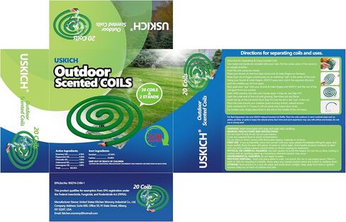 Natural Essential Oil Scented Coils for Outdoor Use, Fresh Aroma, Burns 5-7 Hours, 20 Coils & 2 Stands for Patio Backyard in Saudi Arabia