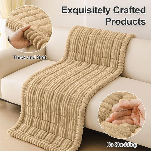 hyha Couch Cover for Dogs Washable, Non Slip Thick Flannel Sofa Protector, Pet Friendly Plush Furniture Cover for Sectional Sofa & Loveseat (Dark Green, 27.6" x 47") in Saudi Arabia