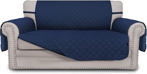 Easy-Going Reversible Couch Cover for 3 Cushion Couch Sofa Cover for Dogs Water Resistant Furniture Protector Cover with Foam Sticks Elastic Straps for Pet Cat (Sofa, Gray/Light Gray) in Kuwait