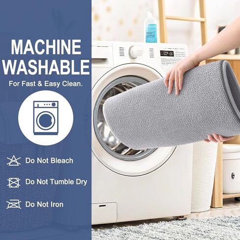 OLANLY Thick Memory Foam Bath Mat Rug 30x20, Extra Soft Absorbent Bathroom Rugs, Quick Dry Bath Mats, Non-Slip, Machine Washable Carpet for Bathroom, Tub and Shower, Home Decor Accessories, Grey in Saudi Arabia