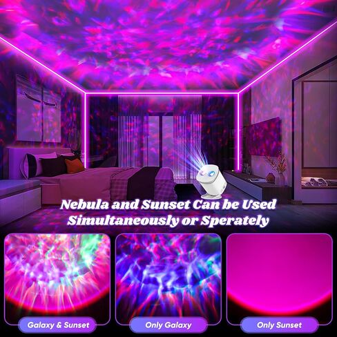 Galaxy Projector, Galaxy Projector for Bedroom, Night Light for Kids, Nebula Ceiling LED Lamp, Room Decor, with Timer and Remote, Gifts for Birthdays in Kuwait