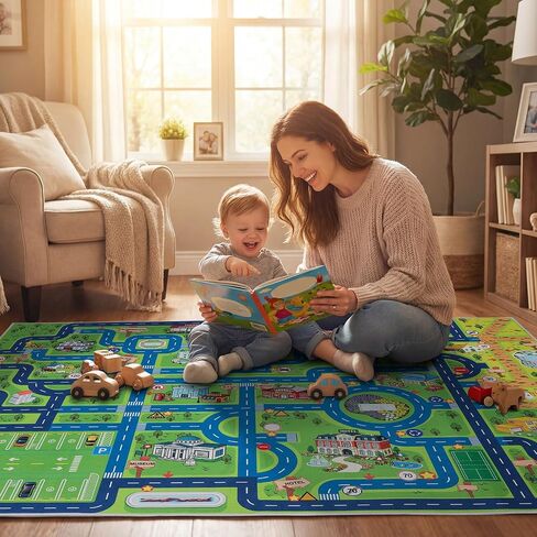 Esup 4'x6' Non-Slip Kids Rugs Perfect for Playrooms, Bedrooms, and Nurseries Educational Playground Mat- Extra Thick Safety Carpet, Indoor Outdoor Use, Easy Clean in Saudi Arabia