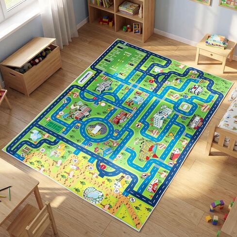 Esup 4'x6' Non-Slip Kids Rugs Perfect for Playrooms, Bedrooms, and Nurseries Educational Playground Mat- Extra Thick Safety Carpet, Indoor Outdoor Use, Easy Clean in Saudi Arabia