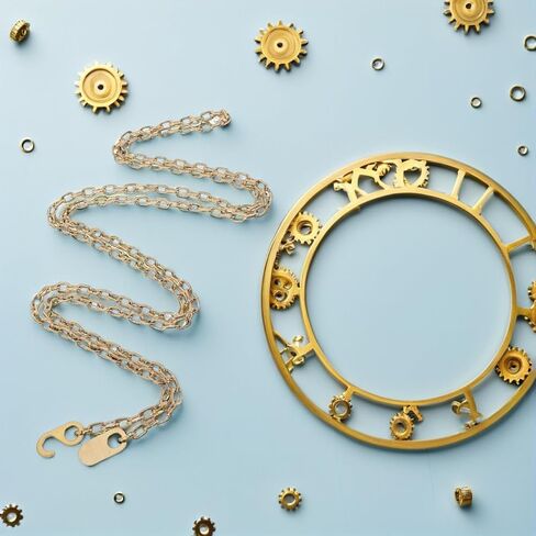 Healifty Grandfather Clock Weight Chain, 57.87 Inch Vintage Mechanical Floor Clock Metal Hanging Chain Accessories for Repair and Replacement Golden in Kuwait