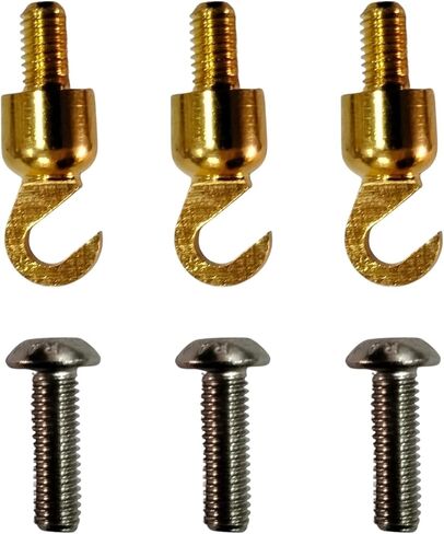 Clock Weight Shell Hook Set of 3 Brass Hook with Stainless Steel 5 mm Threaded Stud 3/4 Inch Length Compatible with Howard Miller Grandfather Clock Repair in Kuwait
