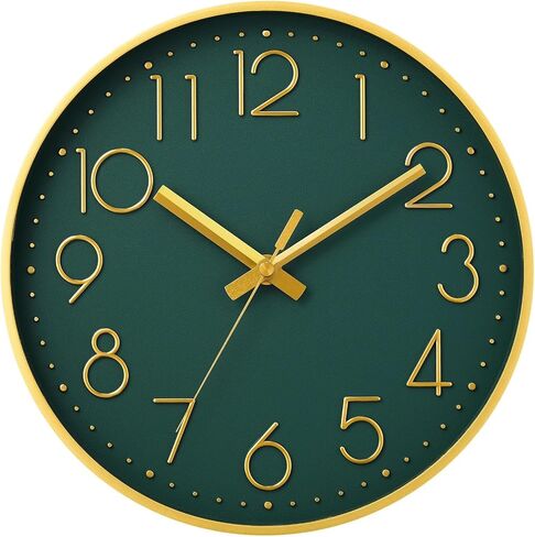 DAXSMY Wall Clock - 8 Inch Silent Non-Ticking Modern 3D Wall Clocks Battery Operated - Decorative Clock for Kitchen, Home Office, Bathroom, Bedroom(Rose Gold) in Saudi Arabia