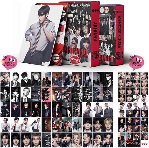 95 Pcs Photocards 2026 New 5th Album ARIRANG Merch 55 Pcs Lomo Cards and 40 Pcs Stickers in Saudi Arabia