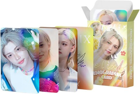 PYAJUU Stray Kids Photocards 124 PCS SKZ DO IT Album Photo Cards with 64 PCS Stickers KPOP Gift Lomo Merch for SKZ Boys and Girls Straykids Laser Greeting Cards 2026 (FELIX(YELLOW)) in Kuwait