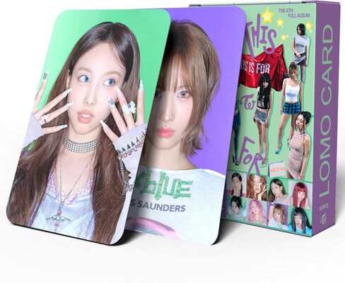 KPOPBTS TWICE THIS IS FOR Album Gift Box Merch 55 PCS Photocards Lanyard Tape Sticker, KPOP Gift Merch for Once Fans in Kuwait