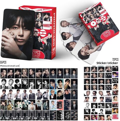 127 Pcs Photocards Album ARIRANG Merch 55 Pcs Lomo Cards and 72 Pcs Stickers in Saudi Arabia