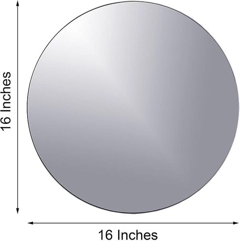 12 pcs 16-Inch Round Glass Mirrors for Centerpieces Table Decorations | 16" Circle Shape XL Clear Candle Plates for Wedding Birthday Party Wholesale Bulk Supplies in Saudi Arabia