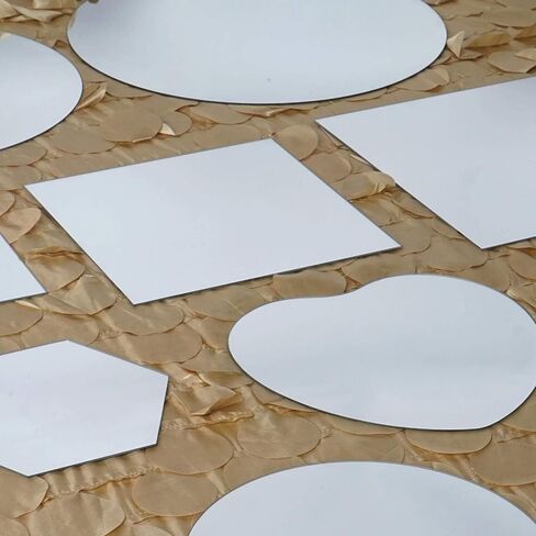 12 pcs 16-Inch Round Glass Mirrors for Centerpieces Table Decorations | 16" Circle Shape XL Clear Candle Plates for Wedding Birthday Party Wholesale Bulk Supplies in Saudi Arabia