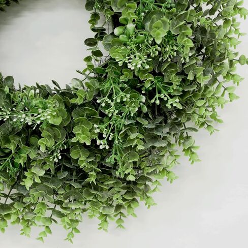 26'' Large Boxwood Wreath for Front Door Window Porch Artificial Boxwoods Greenery Leaves Outdoor Indoor Wreath for Home Door Farmhouse Wall Decor Spring Summer All Seasons Green in Saudi Arabia