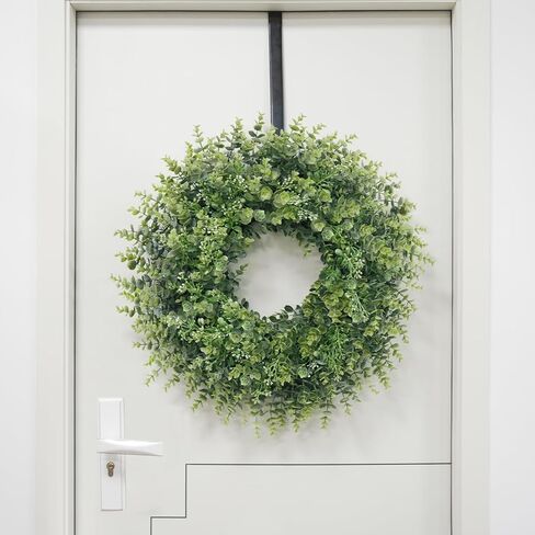 26'' Large Boxwood Wreath for Front Door Window Porch Artificial Boxwoods Greenery Leaves Outdoor Indoor Wreath for Home Door Farmhouse Wall Decor Spring Summer All Seasons Green in Saudi Arabia