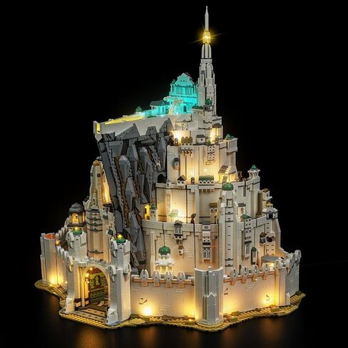 LocoLee Light kit Compatible with Lego Minas Tirith 11377- Not Actual Model Only Lights, LED Lighting Accessories for LEGO White City Middle Earth Castle for Display Collectors (Standard Version) in Kuwait