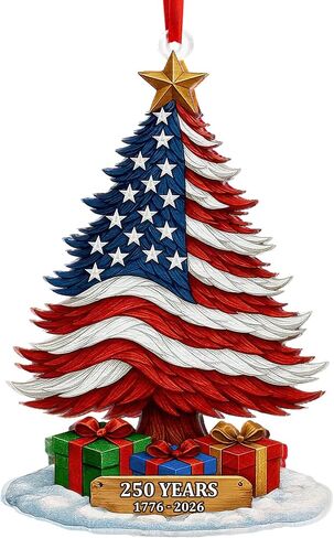 250 Anniversary USA Ornament, 2D Acrylic America 250 Merchandise, Fourth of July Decorations, Patriotic Decor, USA 250th Anniversary 4th of July Gifts, America 250th Birthday Gifts in Saudi Arabia