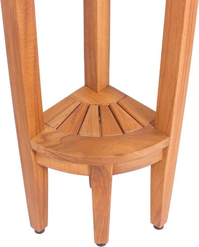 Kai Teak Corner Bath Shelf with Angled Shaving & Washing Foot Rest in Saudi Arabia