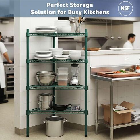 25" W x 18" D x 34" H NSF Chrome Triangle Heavy Duty Corner Shelving Kit, 3-Shelf Adjustable Wire Rack in Kuwait