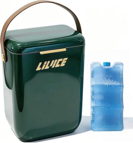 12QT Insulated Cooler with Ice Block, Portable Hard Cooler Small Ice Chest for Camping Picnic, 4 Wine Bottle Carrier Great Gift for Wine Lovers in Saudi Arabia