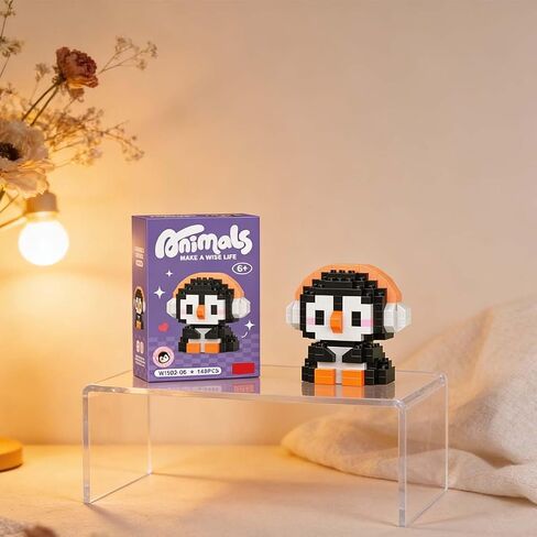 Cute Penguini Decor Figurine, Happy Plant Desk Ornament for Bedroom, Cool Birthday Gifts and Cute Desk Knick Knacks for Home Office Shelf in Kuwait
