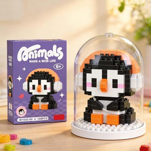 Cute Penguini Decor Figurine, Happy Plant Desk Ornament for Bedroom, Cool Birthday Gifts and Cute Desk Knick Knacks for Home Office Shelf in Kuwait