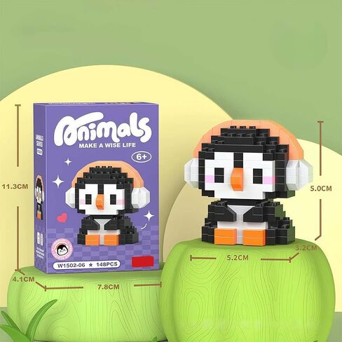 Cute Penguini Decor Figurine, Happy Plant Desk Ornament for Bedroom, Cool Birthday Gifts and Cute Desk Knick Knacks for Home Office Shelf in Kuwait