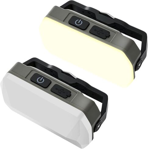 2Pack Camping Light, Magnetic LED Flashlight, Tent Light with 3 Color Temperature, 4-in-1 Flashlight & Emergency Lights for Home Power Outages, Outdoor Camping Essentials in Saudi Arabia