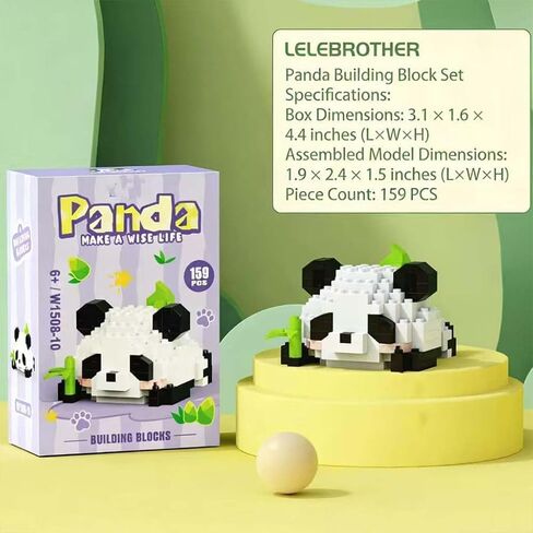 Cute Panda Figurine, 1.9-Inch Mini Collectible Statue for Desk Decor, Fun Birthday Gift Idea for Women & Men, Adorable Animal Trinket for Shelf in Kuwait