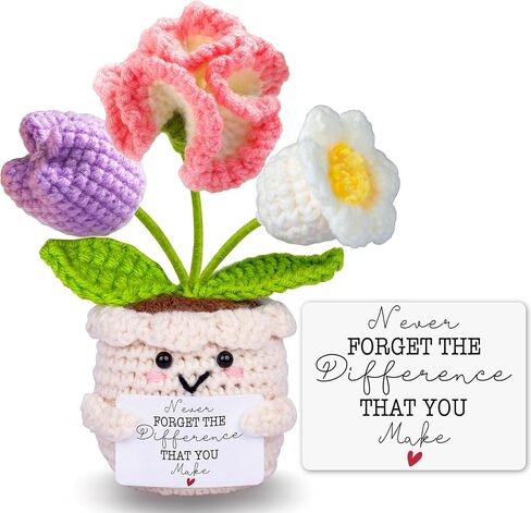 Teacher Appreciation Gifts, Thank You Teachers Gift, End of Year Teacher Gifts, Graduation Birthday Retirement Gift for Teachers Mentor Coworker Boss, Cute Handmade Crochet Carnations 3 Flowers Doll in Saudi Arabia