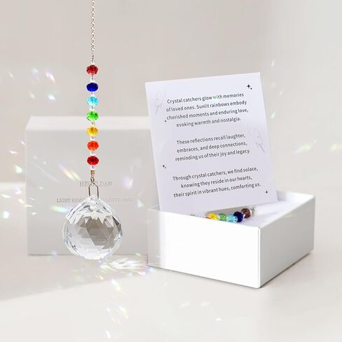 Sympathy Gifts for Loss of Loved One, Crystal Sun Catcher Rainbow Gifts, Unique Condolence Memorial for Loss of Mom Dad Dog, Ideal Grief Bereavement Miscarriage Gifts in Kuwait