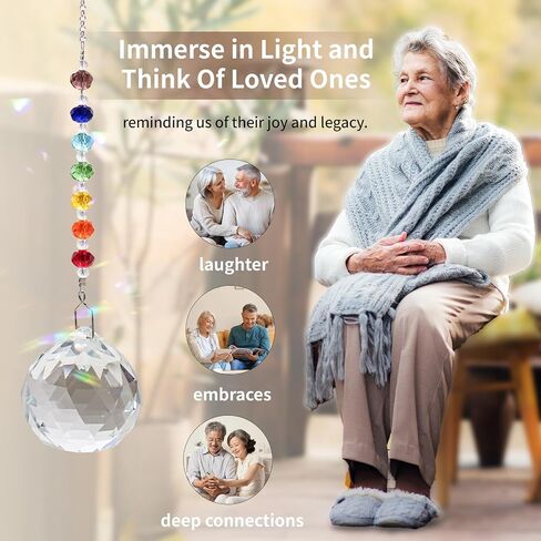 Sympathy Gifts for Loss of Loved One, Crystal Sun Catcher Rainbow Gifts, Unique Condolence Memorial for Loss of Mom Dad Dog, Ideal Grief Bereavement Miscarriage Gifts in Kuwait