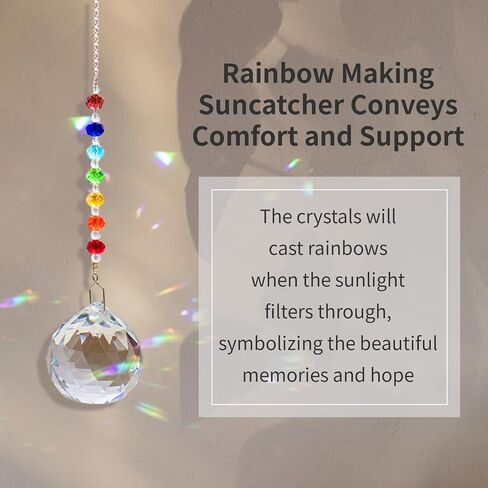 Sympathy Gifts for Loss of Loved One, Crystal Sun Catcher Rainbow Gifts, Unique Condolence Memorial for Loss of Mom Dad Dog, Ideal Grief Bereavement Miscarriage Gifts in Kuwait