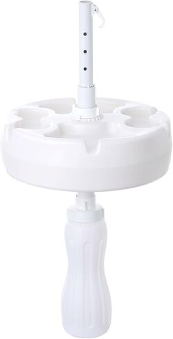 Floating Umbrella Stand with Table Tray and Cup Holder for Beverage Drinks Snacks for Beach Umbrella Shades up to 4 Pounds Summer Swimming Pool in Saudi Arabia