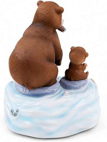 Dad Gifts from Daughter Son, Father Bear and Cub Music Box Figurine, Hand-Painted Resin Rotating Music Box Plays What A Wonderful World, Father’s Day Birthday Gift for Dad, Home Decor Collectible in Saudi Arabia