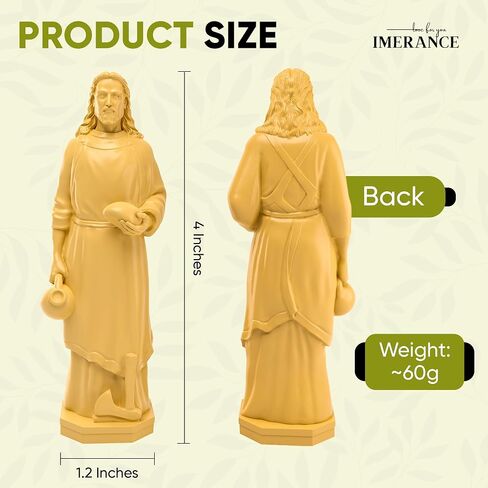 St Joseph Statue for Selling House,Faith-Based St Joseph Statue with House Selling Prayer Card, Ideal for Sell Homes,Religious Activities(Ivory 4Inch 1pcs) in Saudi Arabia