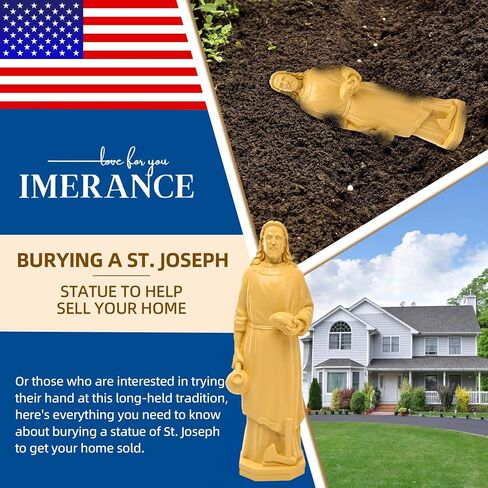 St Joseph Statue for Selling House,Faith-Based St Joseph Statue with House Selling Prayer Card, Ideal for Sell Homes,Religious Activities(Ivory 4Inch 1pcs) in Saudi Arabia