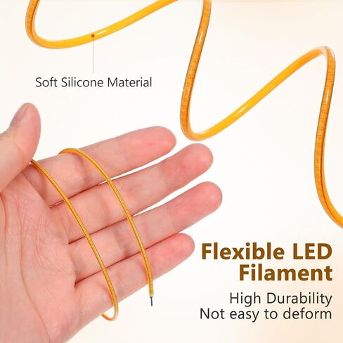 Toddmomy 4 Pcs Led Filament Bulb Diode Flexible Filament for Repair Light Fixture Accessories 11.81In Silicone Lamp Parts for Indoor Lighting in Kuwait