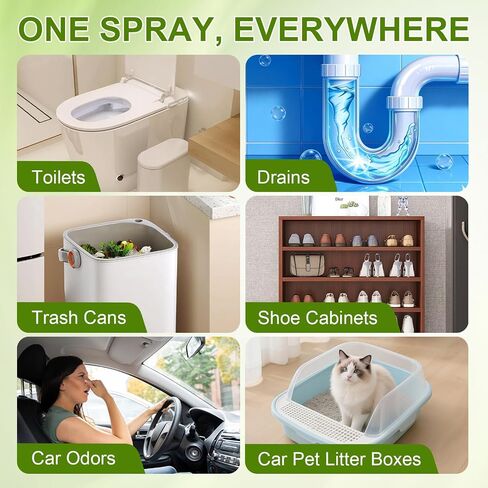 6 Pack Toilet Spray, 6-Scent Bathroom Spray, Freshener Deodorizer for Home, Bathroom Odor Eliminator with Essential Oil, Up to 400 Uses, Travel Essentials Portable Air Freshener (Each 1.01Fl Oz) in Saudi Arabia