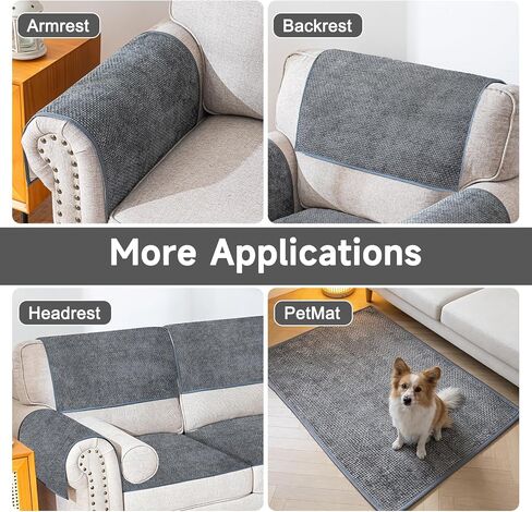 100% Waterproof Couch Cover, Pet Couch Covers for Sofa, Non Slip Sofa Cover Washable, Sectional Couch Covers for Cushion Couch Furniture Protector(Dark Gray, 35" x 63" 1 Pack) in Saudi Arabia