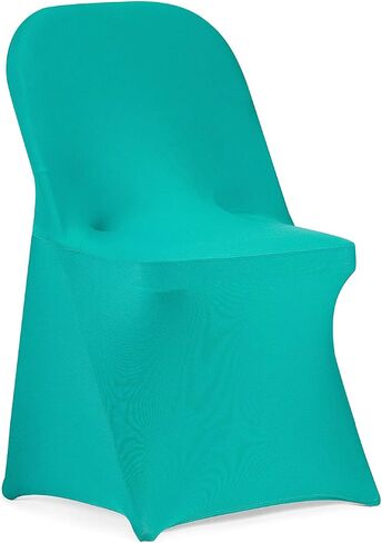 Peomeise Stretch Spandex Folding Chair Cover for Wedding Party Dining Banquet Event (White,12pcs) in Saudi Arabia