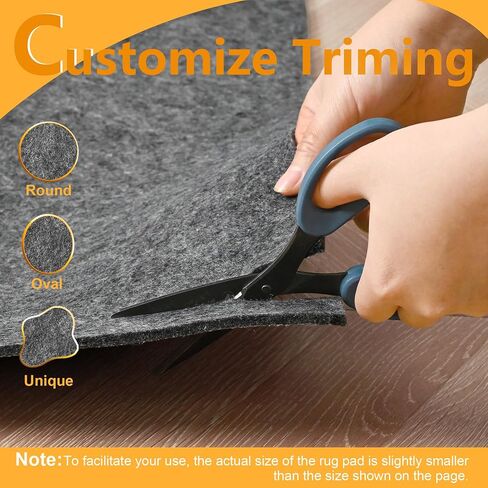 5x7 Non Slip Rug Pad Gripper, 1/4" Thick Cushioned Carpet Pads for Hardwood Floors, Felt and Silicone Backing, Under Area Rugs Anti Skid Mat Keep Rugs in Place in Saudi Arabia