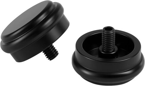 Finials for Curtain Rods 1 Inch or 7/8 Inch, Drapery Rod Ends 2 Pack, Black Replacement End Caps Only with M6 Standard Screws in Saudi Arabia