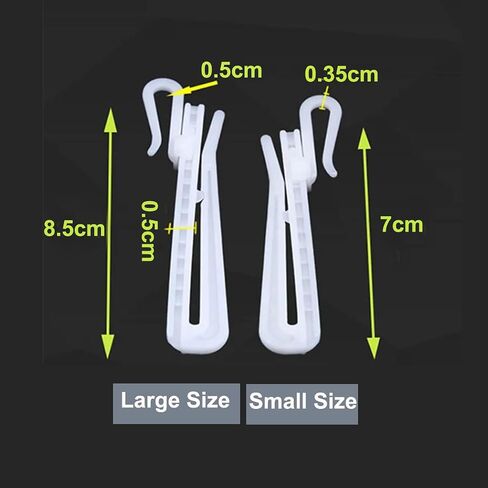 50-Pack Plastic Curtain Hooks,Adjustable Pinch Pleat Hook,Curtain Drapery Pin Hook for Pleated Drapes,Ratchet System Pinch Pleat Curtain Hanger (50, 3.35 Inch) in Saudi Arabia
